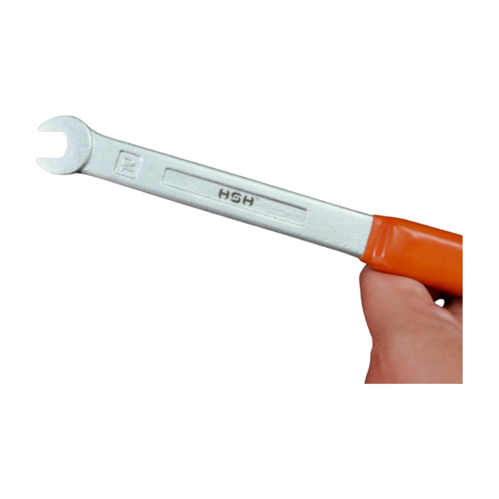 ประแจ ปากตายขันแท่นพิมพ์ 10 MM.  HSH ด้ามสีส้ม