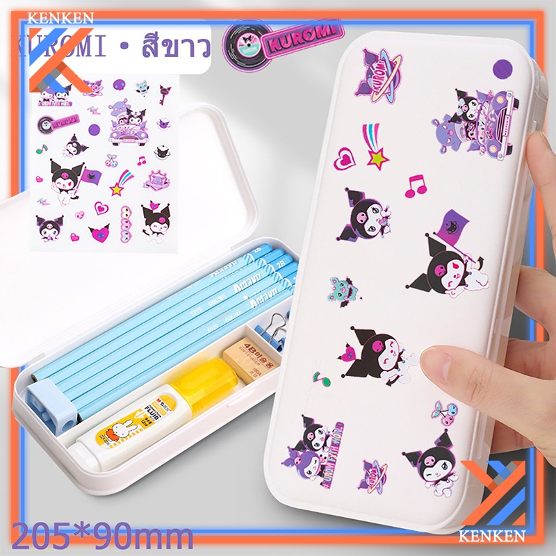 Sanrio กล่องดินสอแบบเรียบ ตกแต่งDIY กล่องใส่ดินสอ