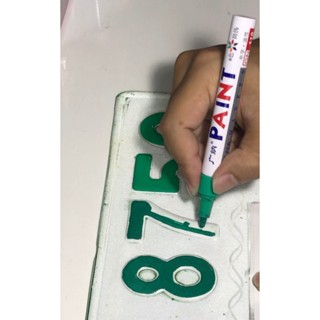 ปากกาเขียนป้ายทะเบียนสีเขียว สีดำ