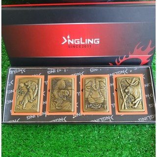 ไฟแช็คน้ำมัน ลาย เสือ ยกเซต 1 เซต มี 4 ชิ้น