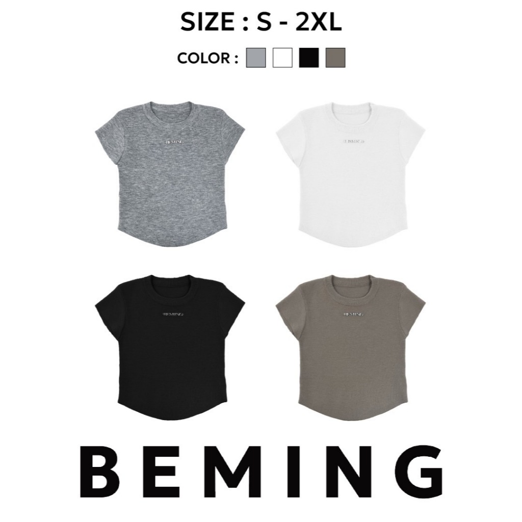 Bemingtop863(S-2XL)-Lola crop top เสื้อครอปไหมพรมสีพื้น คลาสสิก ไหมพรมนุ่มใส่สบายสุดๆ ใส่ได้ทุกโอกาส
