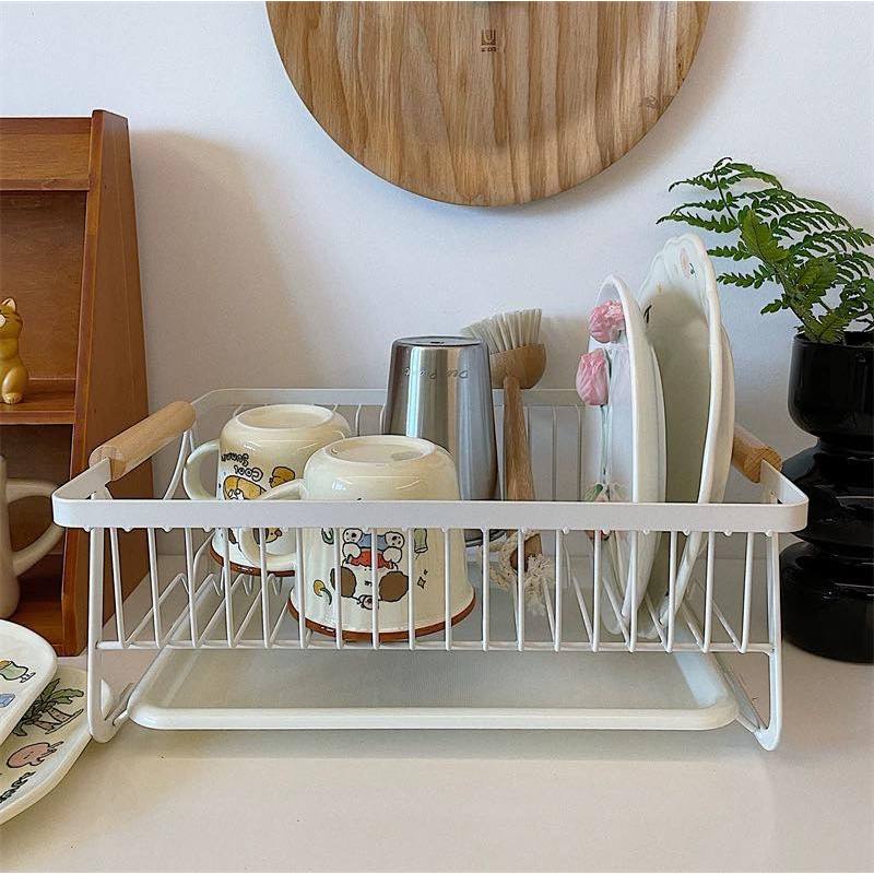 พร้อมส่ง Dish Rack 🍽️🧺 มินิมอลมากค่าา ขนาดกำลังดี วางบนเคาท์เตอร์ครัวได้สบายเล้ยยย มีถาดรองด้านล่างให้ด้วยน้า TWD