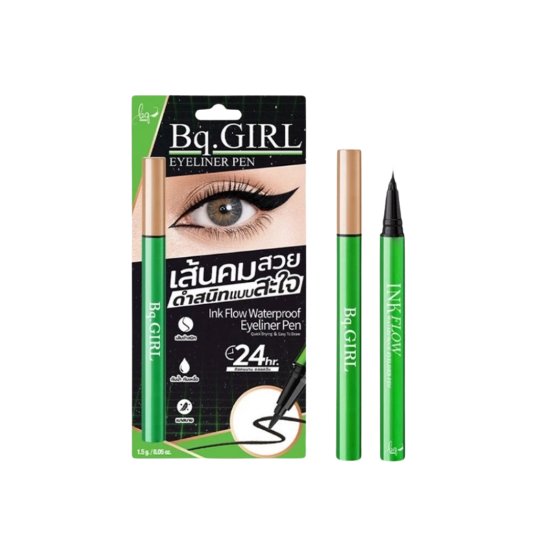 (1ชิ้น) BE299 Ink Flow Waterproof Eyeliner Pen BQ.Girl อายไลเนอร์เขียว