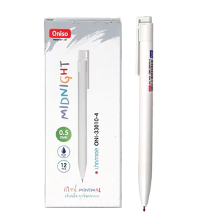 Oniso ปากกาเจลแบบกด MIDNIGHT ONI-33010 minimal style ขนาด 0.5 มม. หมึกน้ำเงิน เขียนลื่น