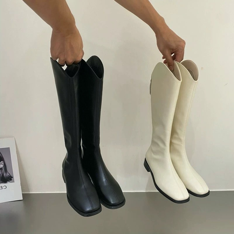 Chole G: Honey J Korea Long Boots รองเท้าบูทหนังยาว size 37-42 ส้นสูง3.5cm(SH0075)