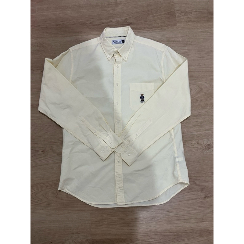 เสื้อเชิ้ตแขนยาว สีเหลือง ขนาด L ยี่ห้อ Beverly hill polo club