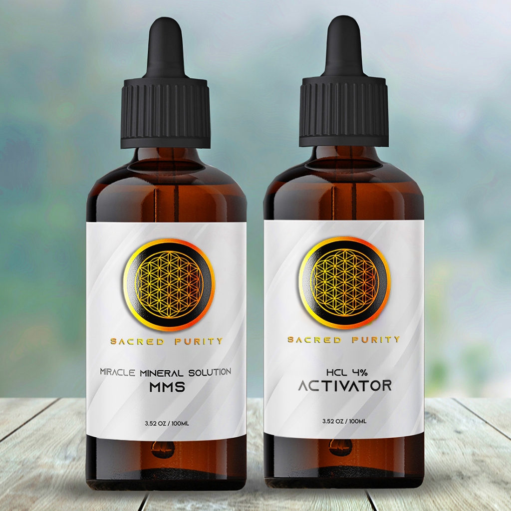 MMS (Miracle Mineral Solution) + HCL 4% Activator 100ml (3.5 OZ)