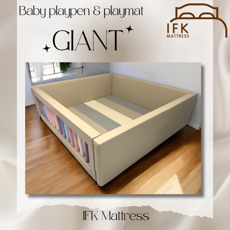 คอกกั้นเด็กพร้อมเบาะรองคลาน รุ่น GIANT (BUMBLEBEE BABY)