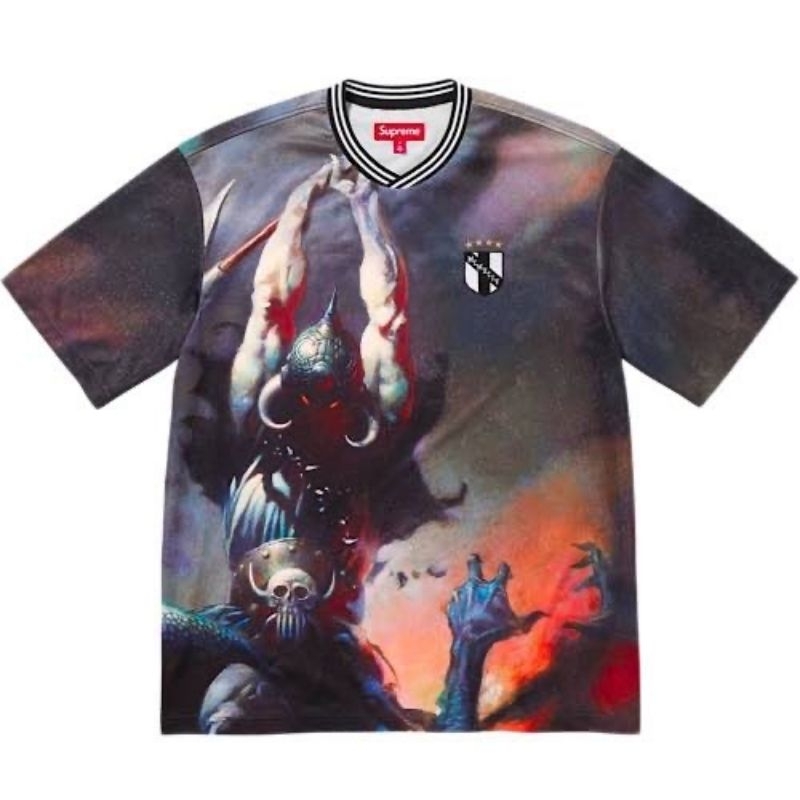 NEW !!!SUPREME FRANK FRAZETTA SOCCER JERSEY
