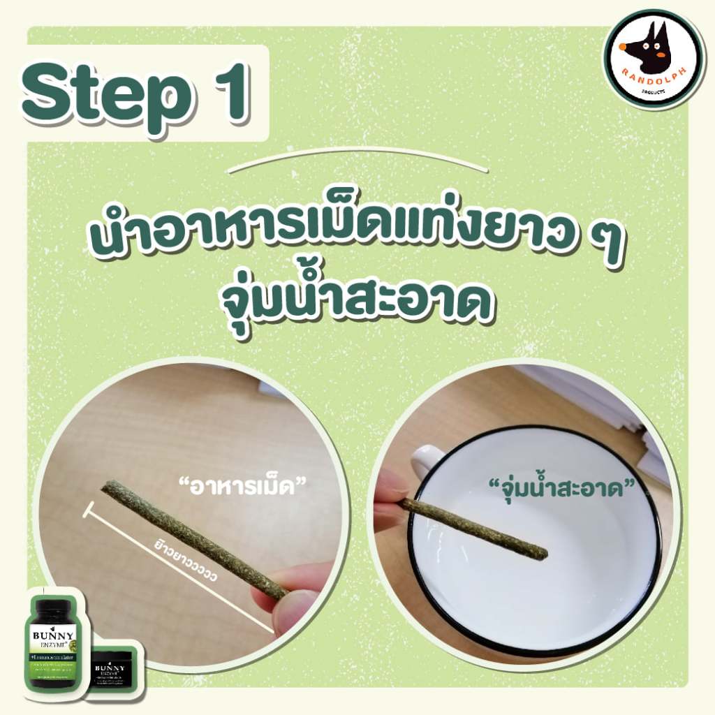 RANDOLPH BUNNY ENZYME & IMMUNOSTIMULATORS 100g./10g.(บันนี่เอนไซม์การฟื้นฟูสุขภาพทางเดินอาหาร สำหรับกระต่าย) ราคา ถูกที่สุด ดีลบีเคเค แกลเลอรีภาพที่ 3