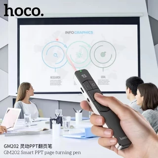 HOCO GM202 เลเซอร์พอยเตอร์ ควบคุมสไลด์ เปลี่ยนหน้า เพิ่ม-ลดเสียง Hyperlink นำเสนอ PPT พรีเซนต์งาน