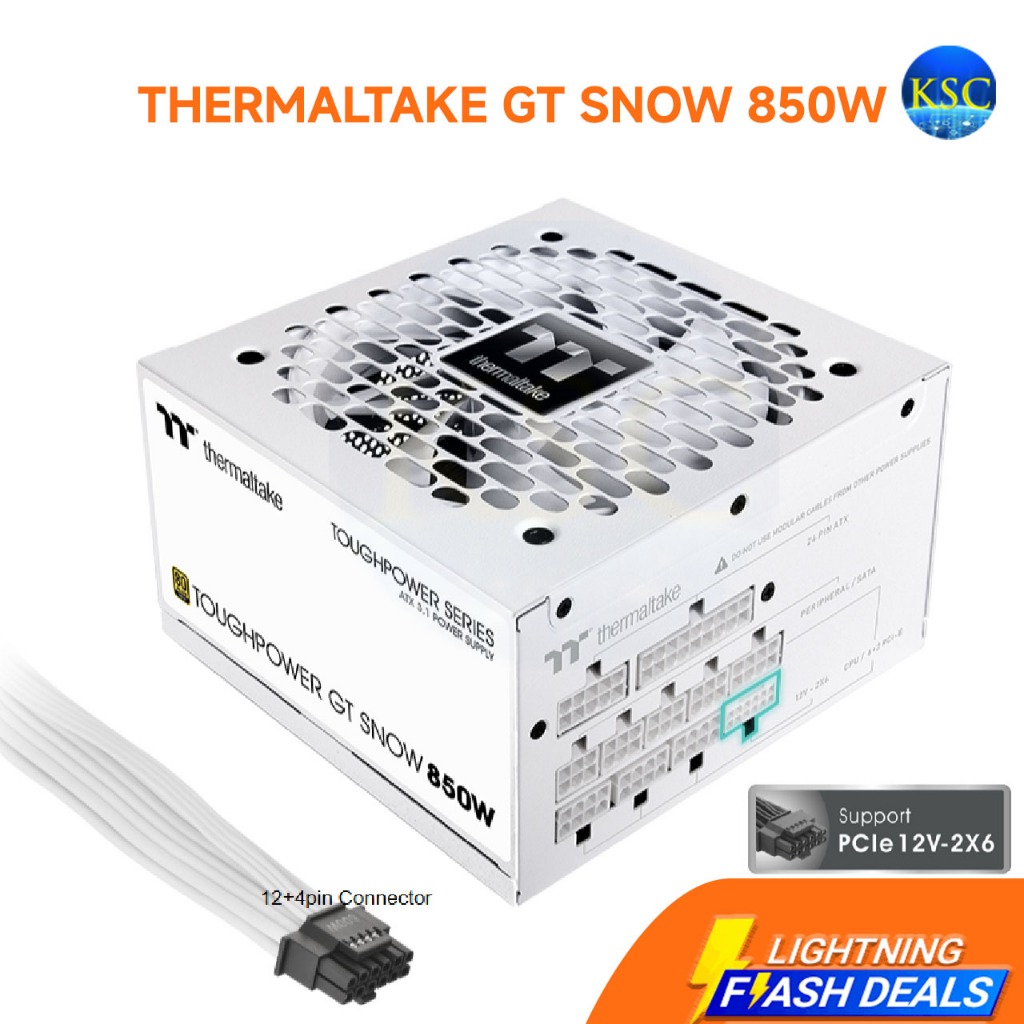 ส่งด่วน PSU THERMALTAKE TOUGHPOWER GT 850W / 750W SNOW / BLACK 80 PLUS GOLD ATX 3.1 POWER SUPPLY