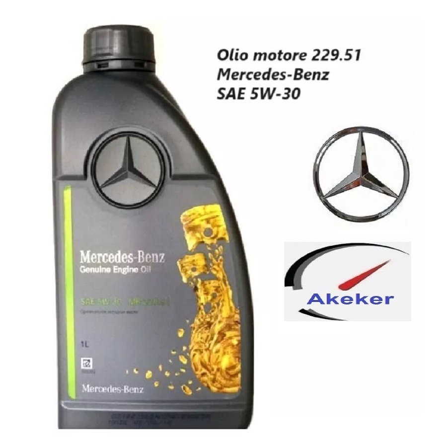 Mercedes Benz 5W30 5W-30 MB 229.52 1 Liter Engine Lubricant Oil A000989700611