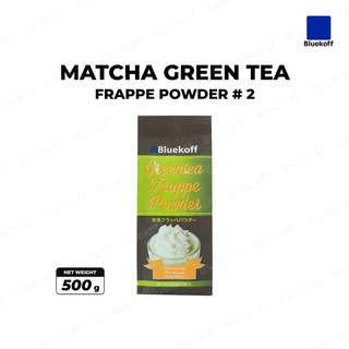 Bluekoff ผงชาเขียวปั่น เกรดพรีเมี่ยม Matcha Greentea Frappe สูตร2 (1 ถุง บรรจุ 500 กรัม)