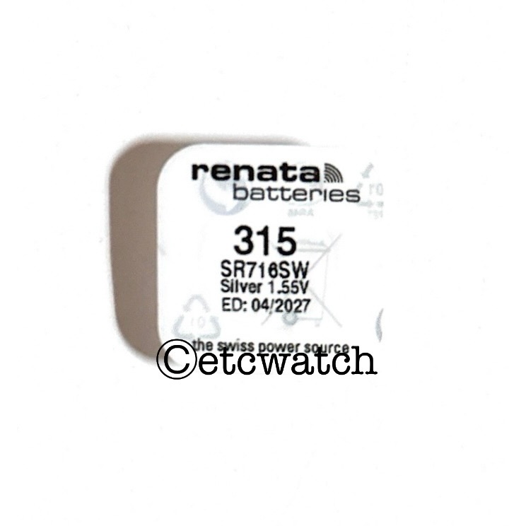 พร้อมส่ง> ถ่านกระดุม Renata SR716SW / 315 1 ก้อน