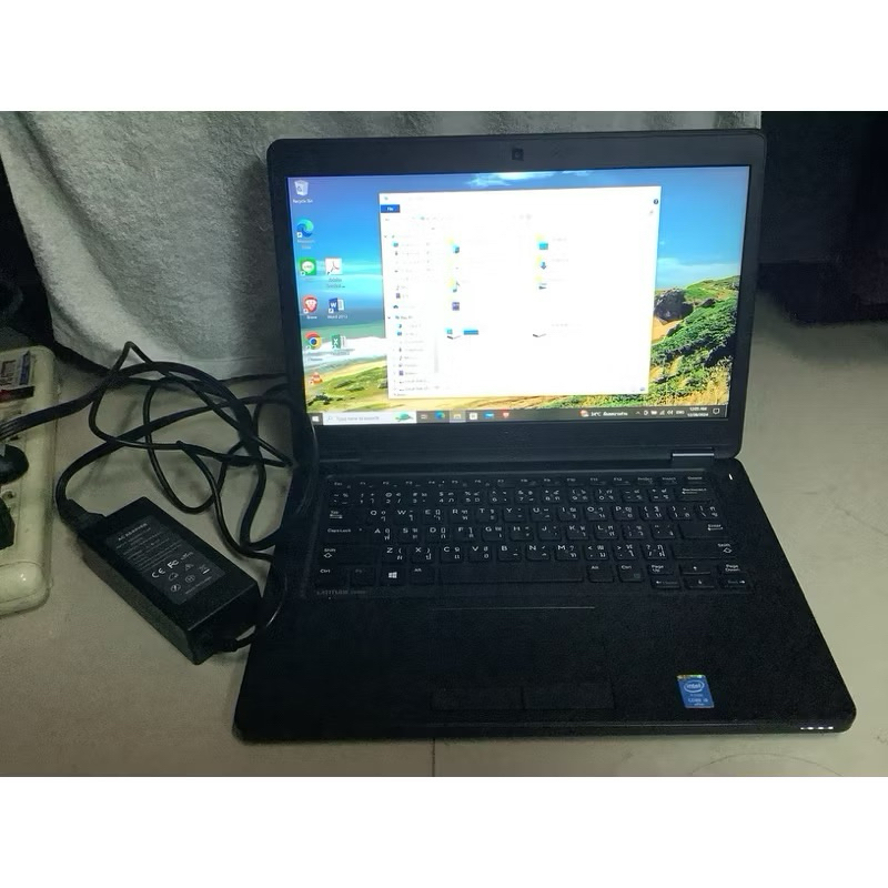 มือ2 Notebook i5 Gen5 Dell Latitude5480 แบต2ชม. win10 Core i5 5300U Cpu-2.30-2.30 GHz ,DDR3L 8GB,sat
