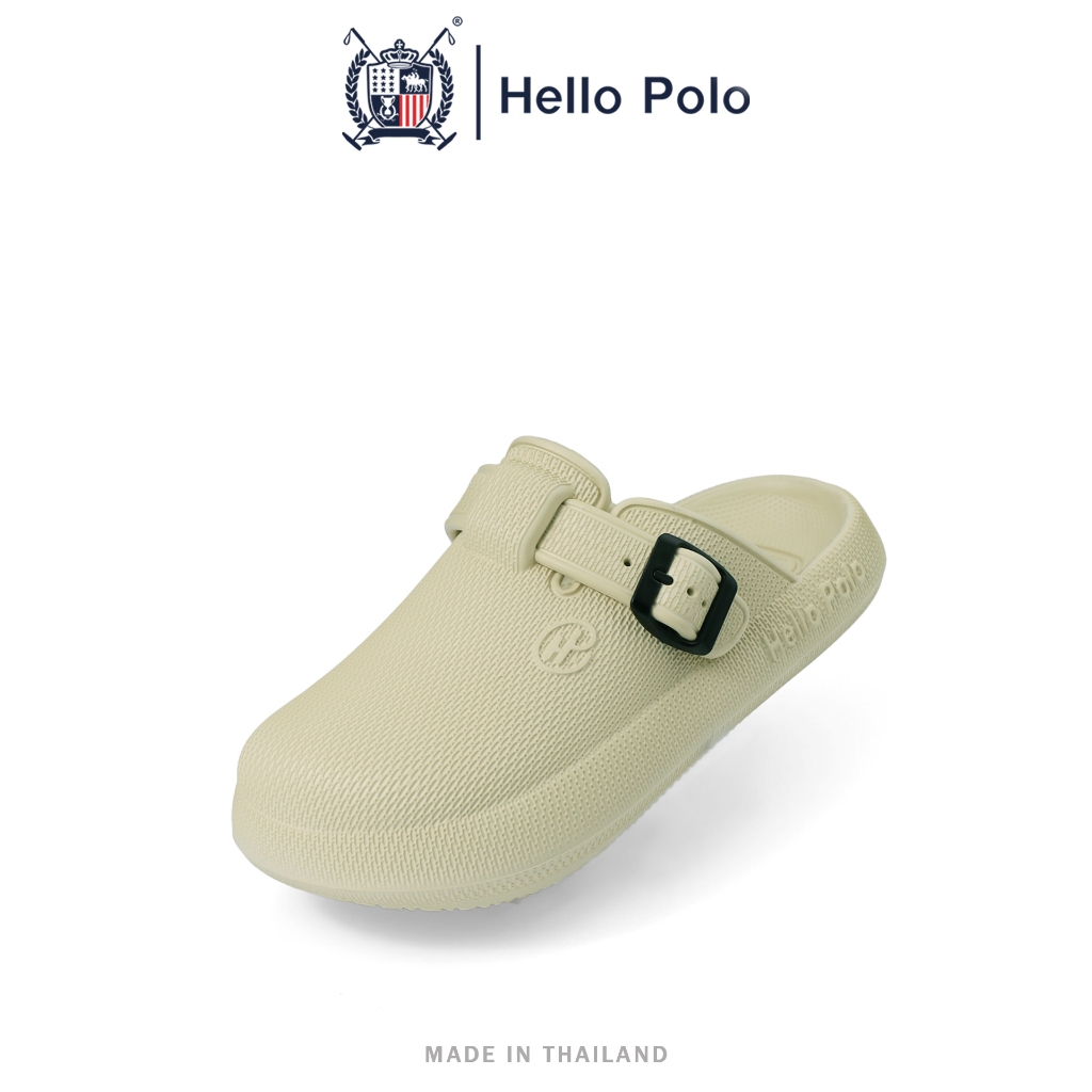 Hello Polo รุ่น HP8047 รองเท้าแตะแฟชั่นแบบสวม พื้นนุ่มน้ำหนักเบา Unisex ลำลอง แบบพกพา วัสดุ EVA แฟชั่น