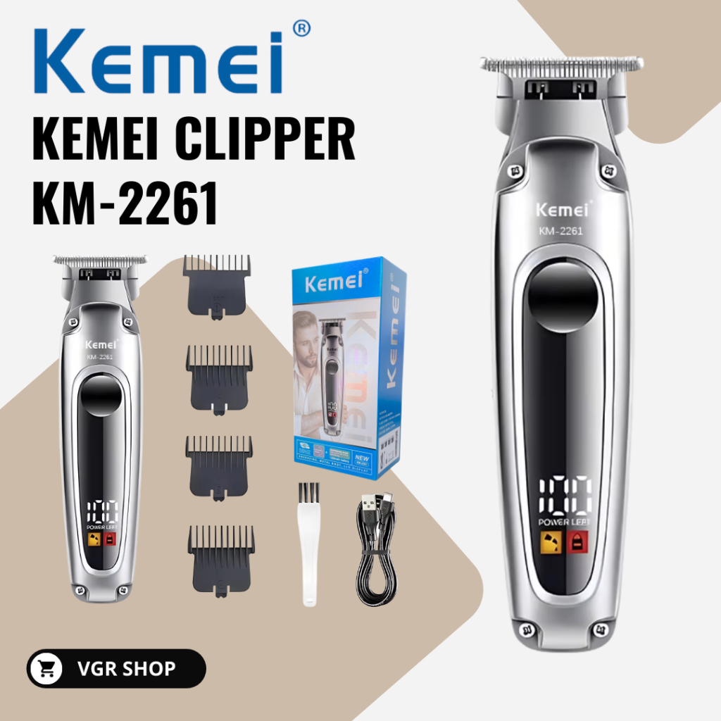 KEMEI ปัตตาเลี่ยนตัดผม รุ่น KM-2261 ตัดผม กันจอน เล็มขอบ รอบหมุน 6600RPM พร้อมส่งจากไทย