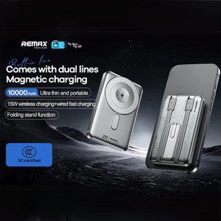【 New CCC Certified 】REMAX Wireless Power Bank 10000mAh RPP-678(N) - พาวเวอร์แบงค์ ชาร์จไร้สาย มีสายในตัว ชาร์จเร็ว 20W