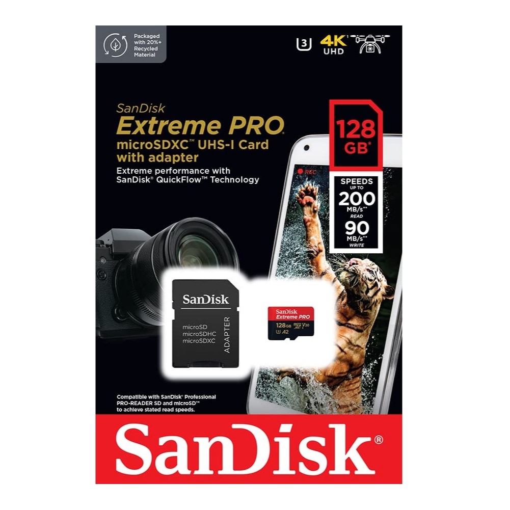 SanDisk 128GB Extreme PRO Micro SDXC R200/W90