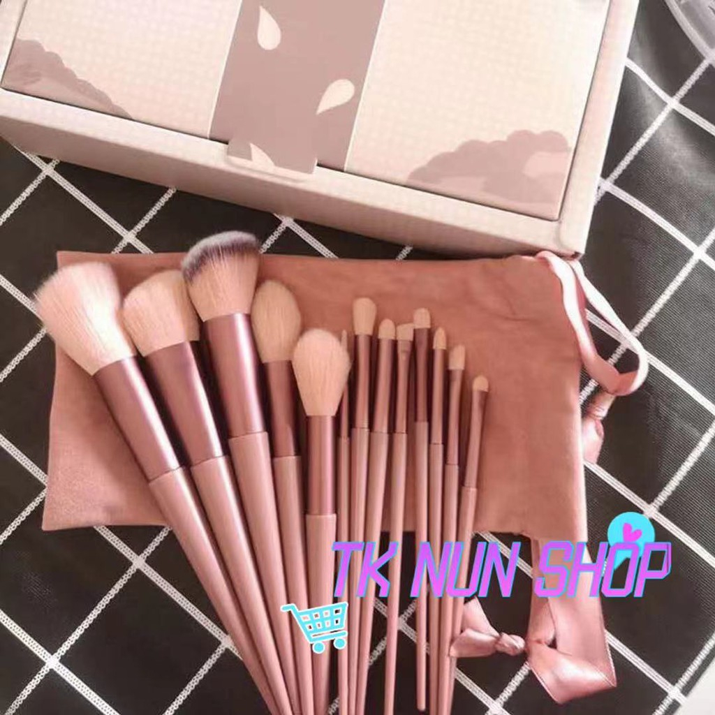 พร้อมส่ง แปรงแต่งหน้า13ชิ้นพร้อมถุง เซ็ตแปรงแต่งหน้า​Fix​ แปรงแต่งหน้า อุปกรณ์แต่งหน้า