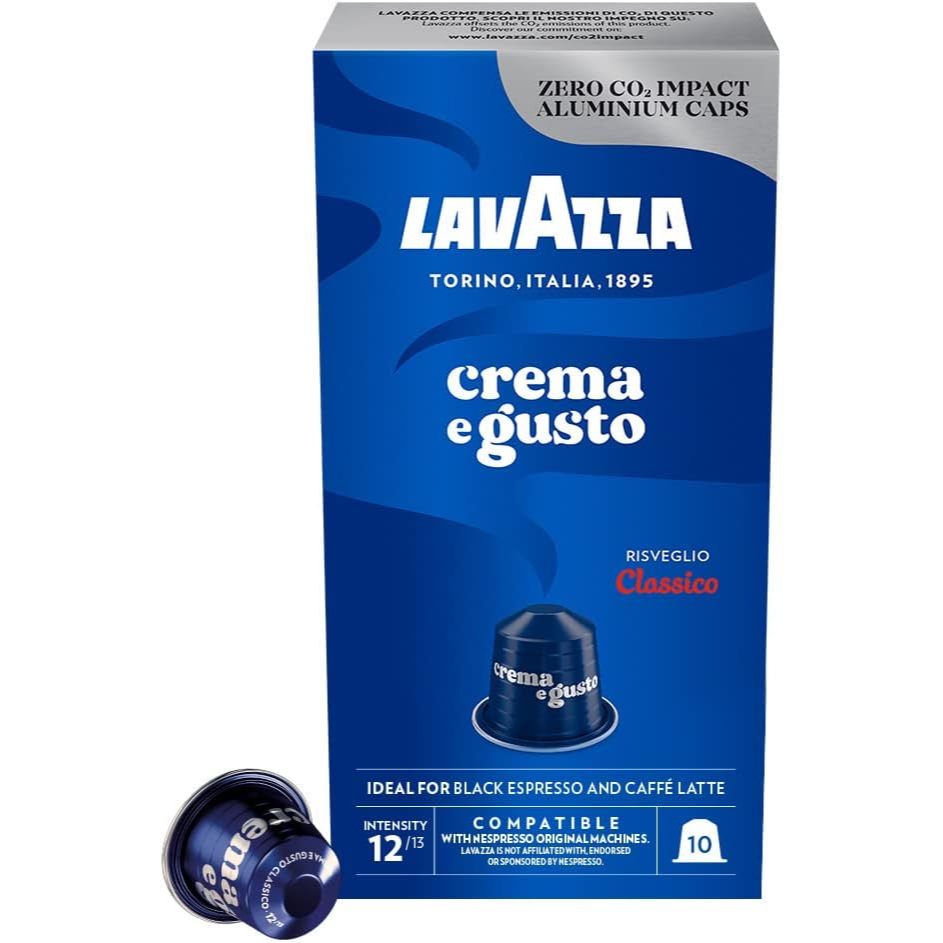 กาแฟลาวาซซา เครมา เอ กุสโต 10 แคปซูล/ Lavazza Crema E Gusto Coffee Pods 10 Pack