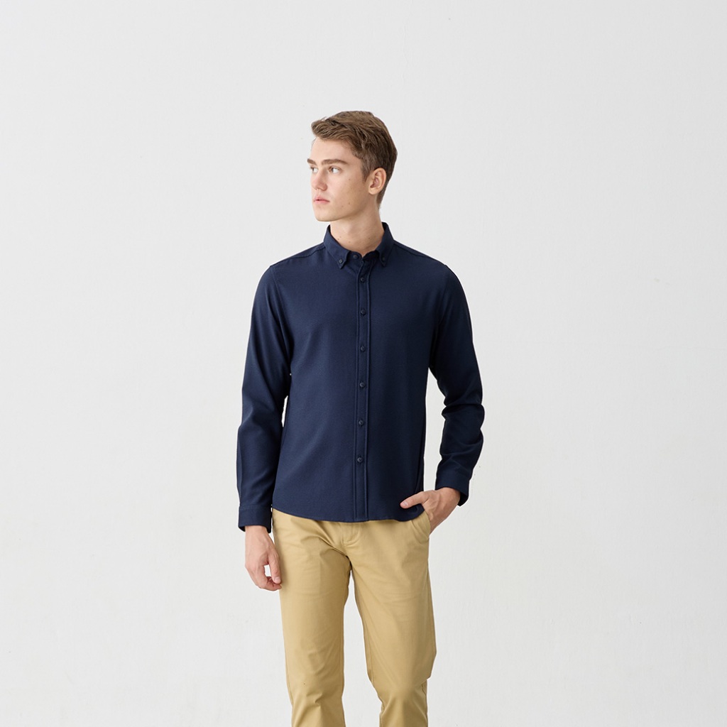 Khaki Bros. - คาคิบรอส - Long Sleeve Shirt - เสื้อเชิ้ตแขนยาว ทรง Regular Fit - KM25S001