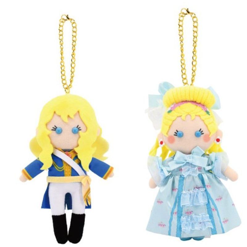 Bandai Namco Nui Theatrical animation "The Rose of Versailles" Prinui charm Oscar Marie Antoinette Mascot Key holder Key chain Ball chain 4571617931286 4571617931293 [Direct from Japan]