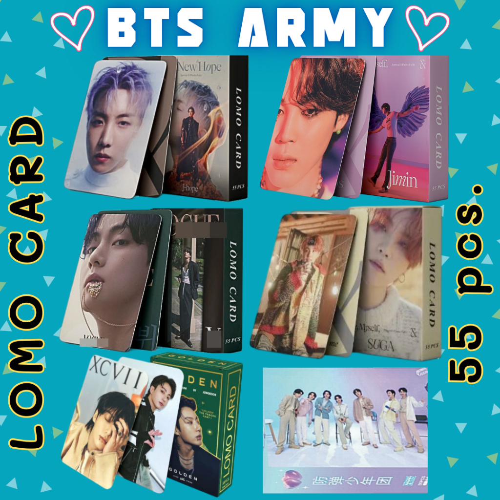 พร้อมส่ง Lomo Card B T S โลโม่การ์ดพิมพ์สี 2 ด้าน 55 ใบ
