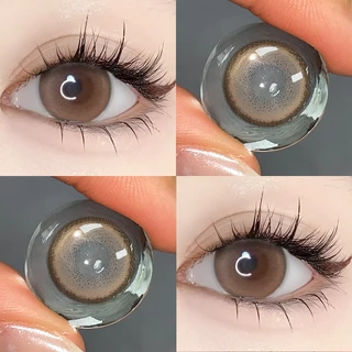 2คู่ลด ฿6!!3คู่ลด ฿11!!【-100°-600°】Midroo Natural เลนส์สวีท คอนแทคเลนส์สี Nano Brown ค่าสายตาสั้น 14.0mm-1คู่ รายเดือน