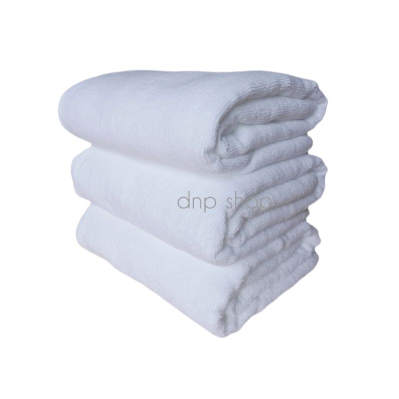 ผ้าขนหนู Cotton 100% เช็ดตัวโรงแรม สีขาว ขนาด 27 x 54 นิ้ว (14 ปอนด์)