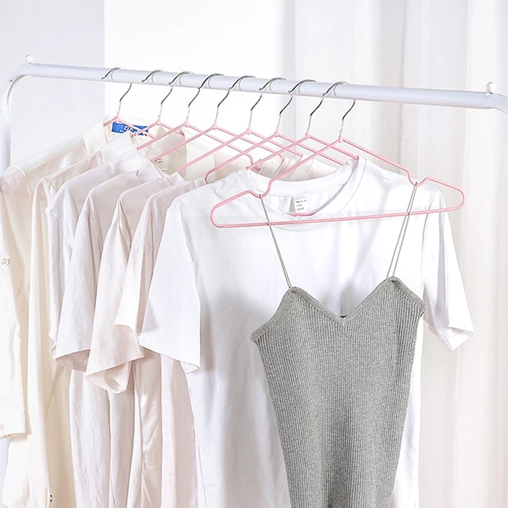 LIIFUNG ไม้แขวนเสื้อ 1แพ็ค/10ชิ้น แบบบางเบา ทนทาน เคลือบซิลิโคนกันลื่น สีพาทเทล พร้อมส่ง thumbnail 6