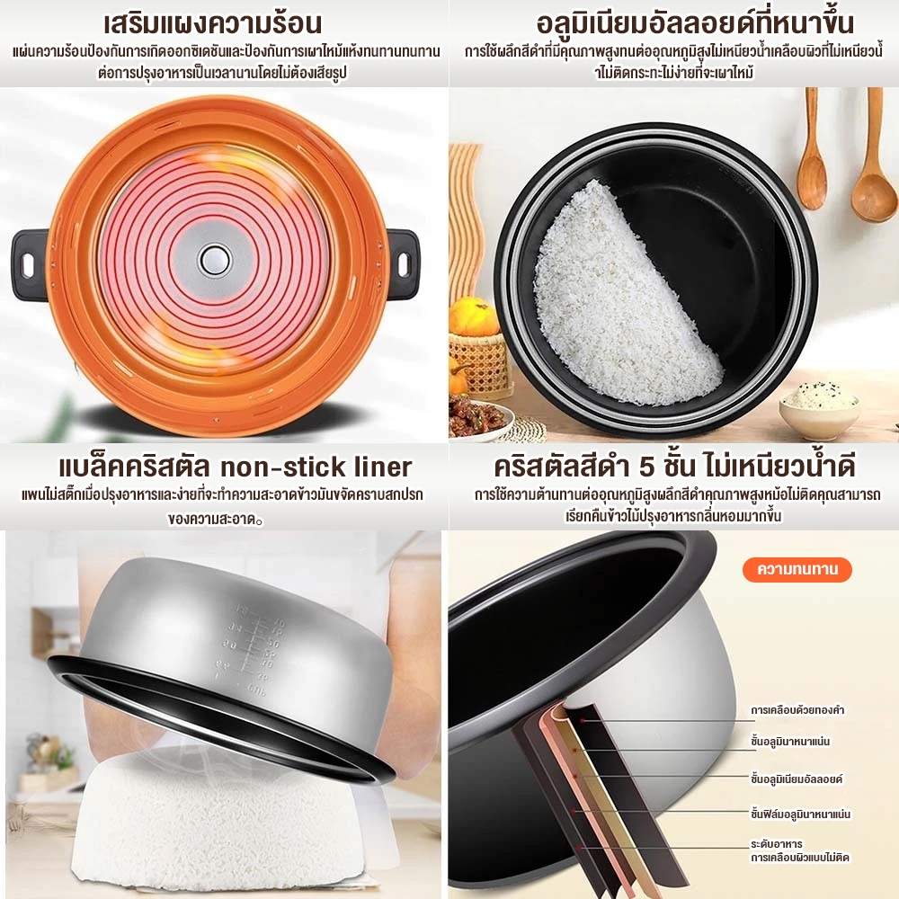 💕ต่ำสุดในตลาด💕หม้อหุงข้าวใหญ หม้อหุงข้าว 8/10/13/18L หม้อหุงข้าวไฟฟ้าเชิงพาณิชย์ rice cooker