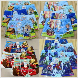 กางเกงซับในเด็กผู้ชาย แพ็กมี 10 ชิ้น คละสี เนื้อผ้านุ่มลื่น