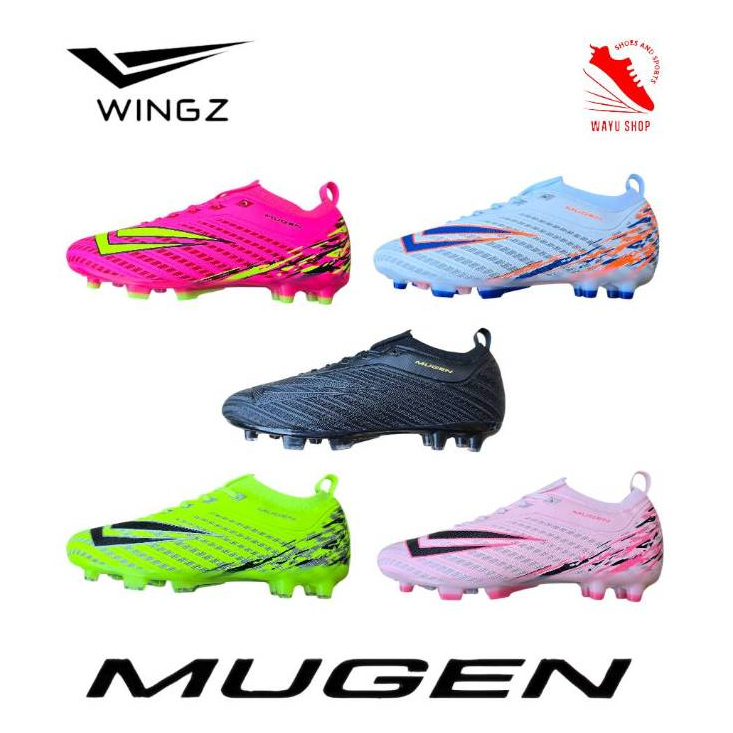 รองเท้าสตั๊ด  WINGZ  รุ่น รองท็อป MUGEN ( หนัง PU )  น้ำหนักเบา ใส่เล่นทั้งสนามหญ้าจริงและหญ้าเทียม