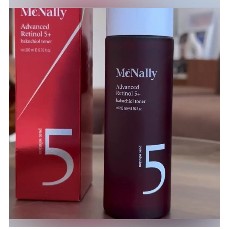 [แท้100%] จากงานวิจัยของเกาหลี เรตินอลจากธรรมชาติ McNally Advanced Retinol 5+ Bakuchiol toner