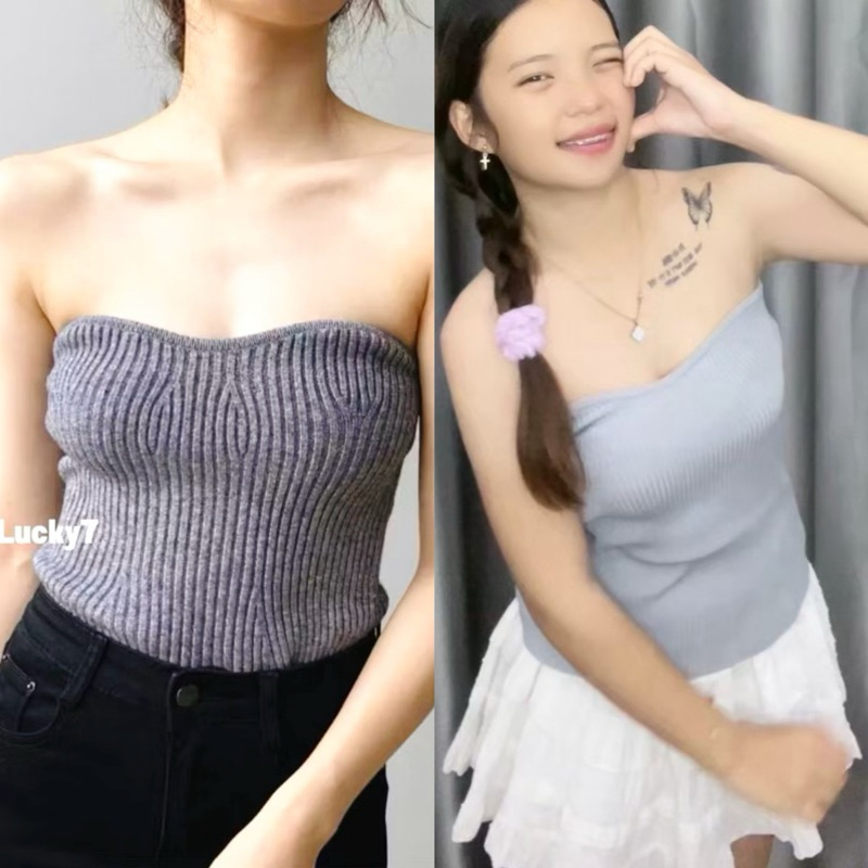 BY IRA Basic Knit Tube Top เกาะอกไหมพรมคัตติ้งทรงสวย ได้ทุกเวย์