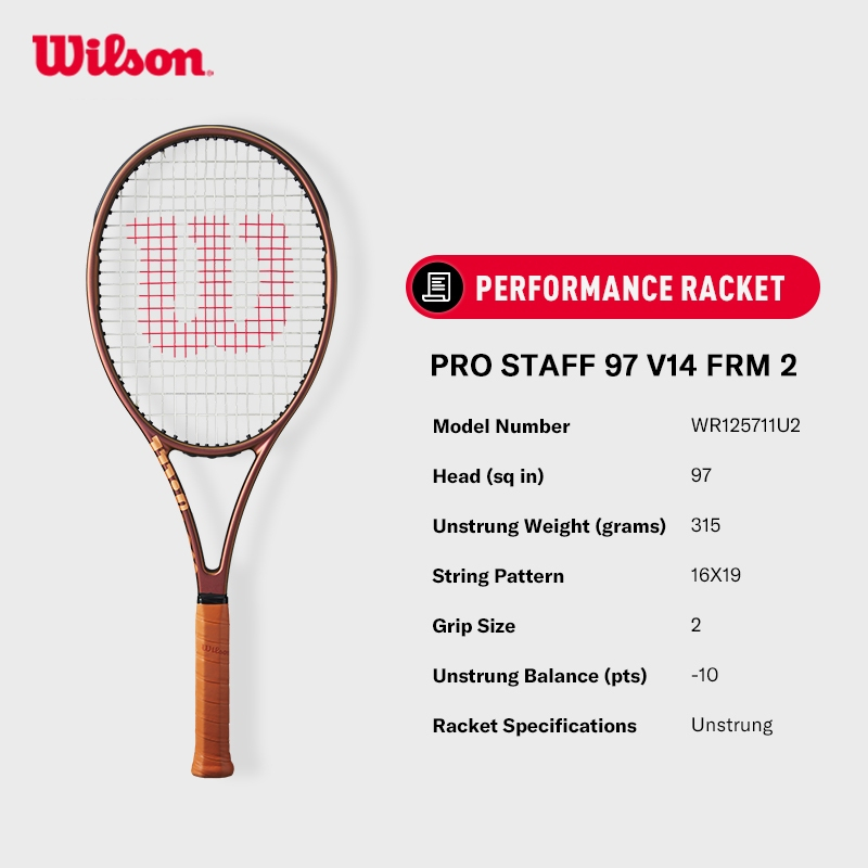 WILSON Pro Staff 97 V14 ไม้เทนนิส (Unstrung) WR125711U2 Official Store — صورة 6