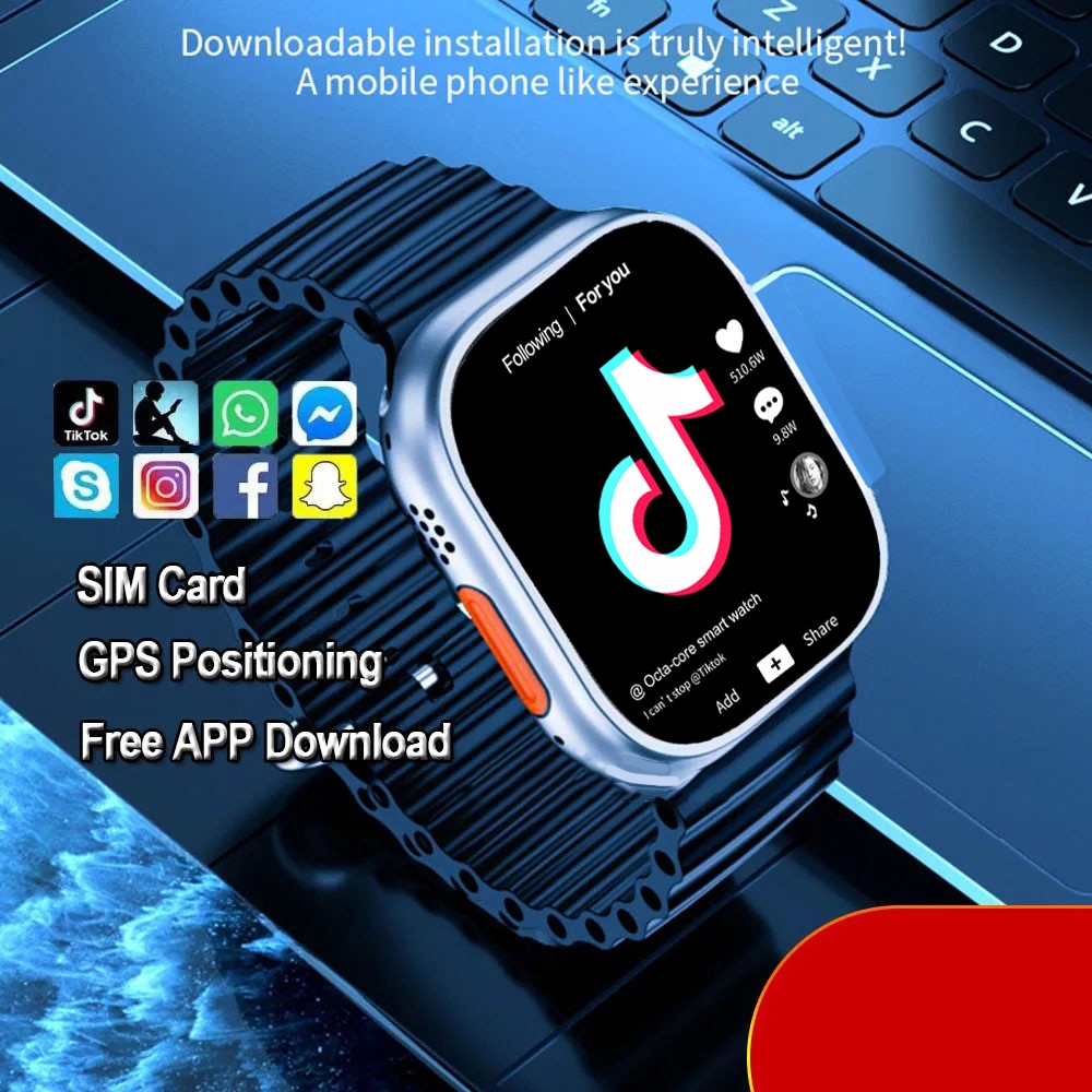 นาฬิกาแนวโน้ม 2025 mew พร้อมจอ Full HD, IP68 Watrerproof ต้นฉบับ Bluetooth อัตราการเต้นหัวใจนอนหลับ GPS Monitor