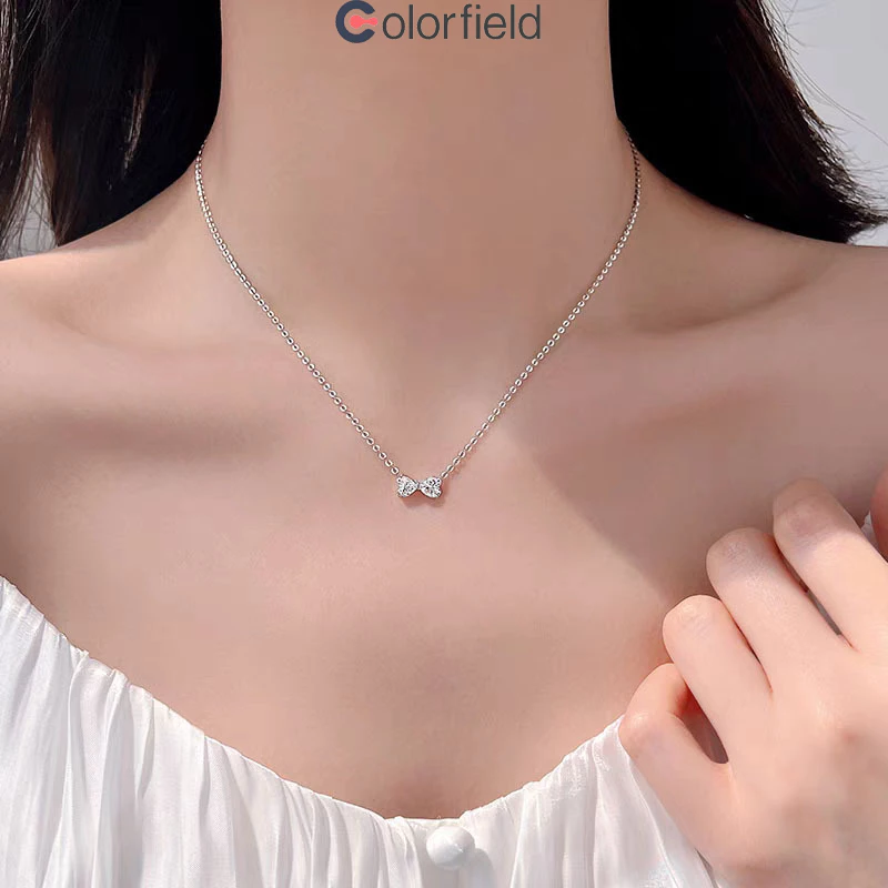 Colorfield สร้อยคอ สายโซ่ จี้โบว์ ประดับเพชร ฤดูร้อน แฟชั่น หวาน ผู้หญิง สร้อยคอ ส่งเร็วจากไทย🚚