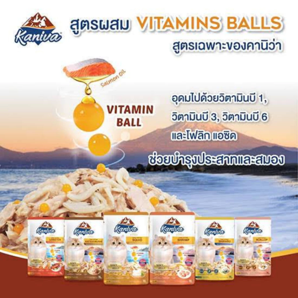 *ยกกล่อง 12ซองX 70g* Kaniva Pouch อาหารเปียกแมว คานิว่า thumbnail 5