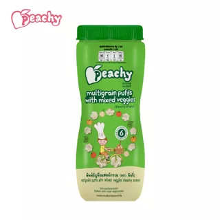 Peachy ขนมพัฟฟ์ธัญพืชผสมผักรวม 1 ขวด (R16)
