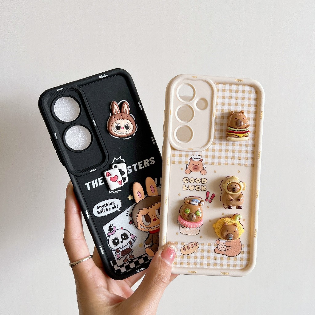 เคสการ์ตูนนูนคาปิบาร่า-ลาบูบู้ for iPhone 6plus 7plus xr 11'12'13'14'15'16'pro'max vivov40 y27 y03 y