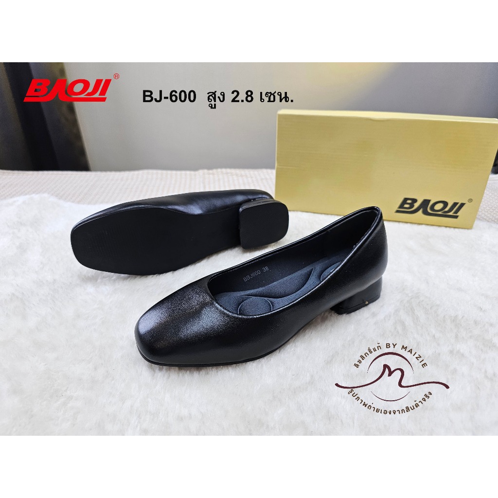**BAOJI** [ลิขสิทธิ์แท้ ตัวแทนขายเอง] (BBJ-600) รองเท้าคัชชู ใส่ทำงาน *ผู้หญิง* ส้นสูง 2.8 ซม. เบาหวิว (By MAIZIE)