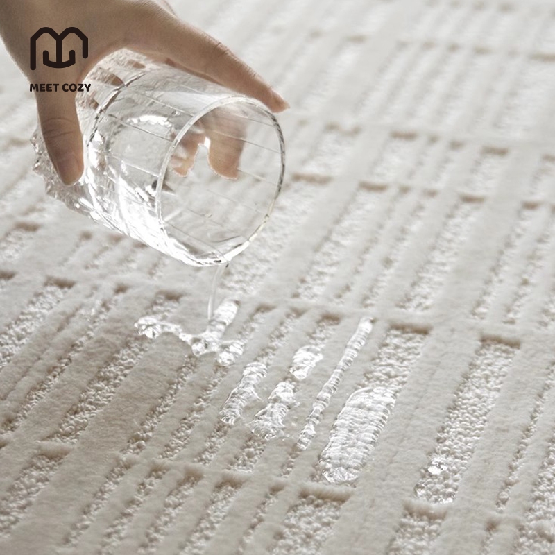 MEET COZY พรมปูพื้นห้อง กันน้ำ ขนาด200X300 carpet สไตล์หรูหราเบา ๆ พรมปูห้องนอน พรมปูพื้น #1 DL-CR 05