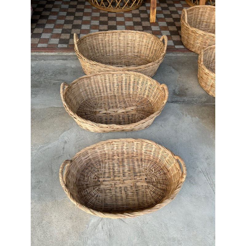 ตะกร้าหวายแมวนอน ตะกร้าแมวนอน ตะกร้าหวายแท้ใส่ของ - รูปที่ 7