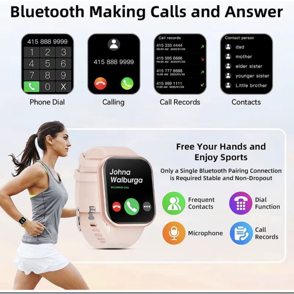 นาฬิกาสมาร์ทใหม่ 4G Watch รับสายโทรศัพท์เพลงถ่ายภาพและส่งนวด 49 มม. หน้าจอ HD ขนาดใหญ่สำหรับผู้หญิงและเด็ก - รูปที่ 6