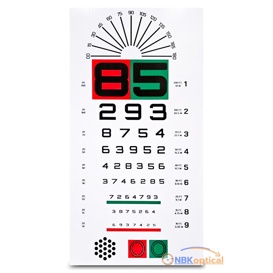 [พร้อมส่ง ] แผ่นป้ายวัดสายตา85(วัสดุฟิวเจอร์บอร์ด) ระยะ 6 เมตร