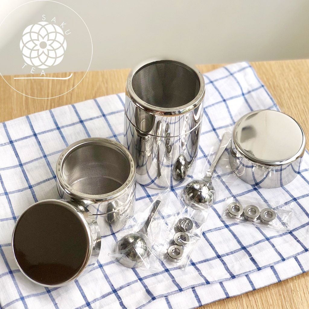 SAKU TEA - กระปุกร่อนมัทฉะ ถ้วยร่อนมัทฉะ Matcha Sieve Set ญี่ปุ่นแท้ Made in Japan