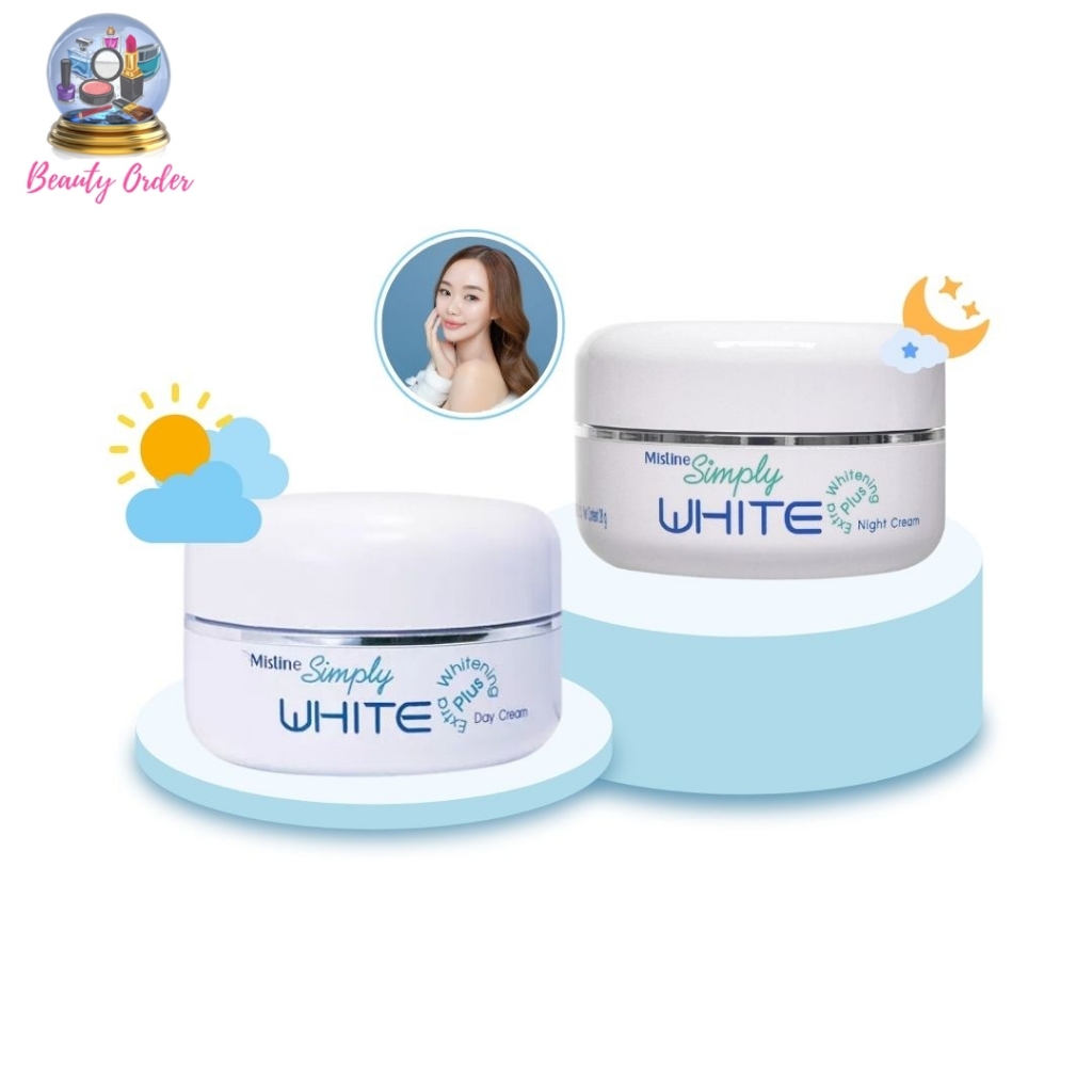 มิสทีน ซิมพลี ไวท์ พลัส เอ็กซ์ตร้า ไวท์เทนนิ่ง Mistine Simply White plus Extra Whitening Cream
